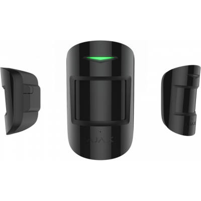 Бездротовий датчик руху і розбиття Ajax CombiProtect Black