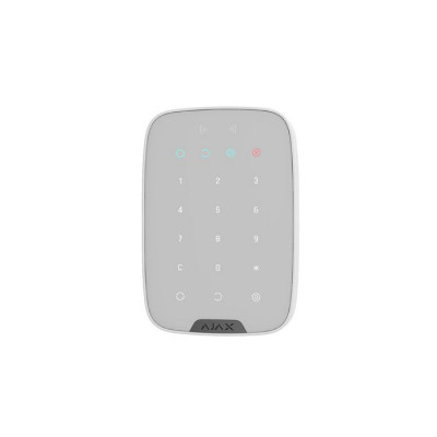 Бездротова сенсорна клавіатура Ajax Keypad Plus White зі зчитувачем карток Pass і брелоків Tag