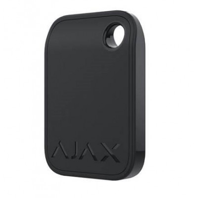 Захищений безконтактний брелок Ajax Tag Black (комплект 10 шт.) для клавіатури KeyPad Plus