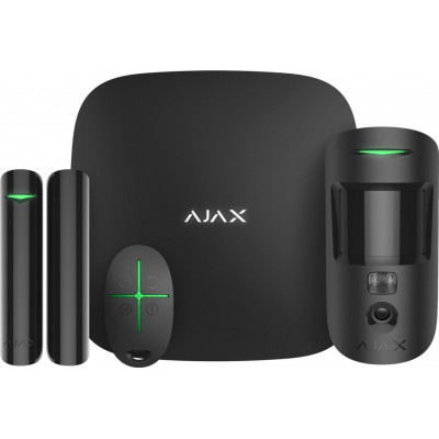 Комплект бездротової сигналізації Ajax StarterKit Cam (8EU) UA black з фотоверифікацією тривог