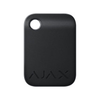 Захищений безконтактний брелок Ajax Tag black для клавіатури KeyPad Plus