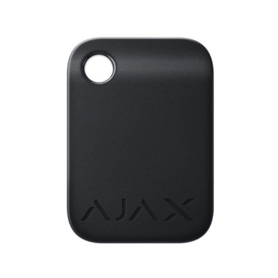 Захищений безконтактний брелок Ajax Tag black для клавіатури KeyPad Plus