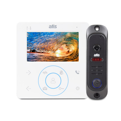 Комплект відеодомофона ATIS AD-480 W Kit box Комплект відеодомофона ATIS AD-480 W Kit box
