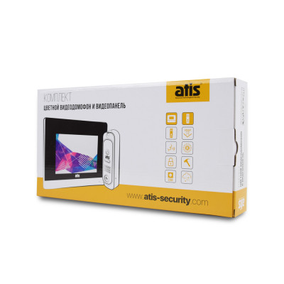 Комплект відеодомофона ATIS AD-780 B Kit box: відеодомофон 7" і відеопанель Комплект відеодомофона ATIS AD-780 B Kit box: відеодомофон 7" і відеопанель