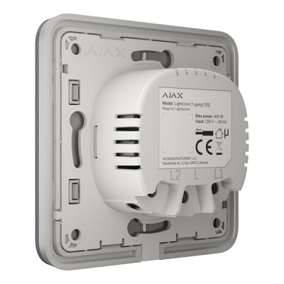 Вимикач Ajax LightSwitch 1-gang Graphite одноклавішний