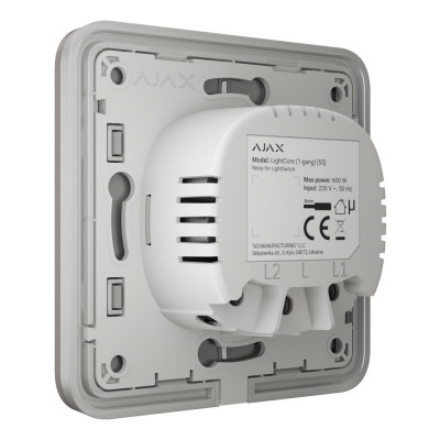 Вимикач Ajax LightSwitch 2-gang Grey двоклавішний