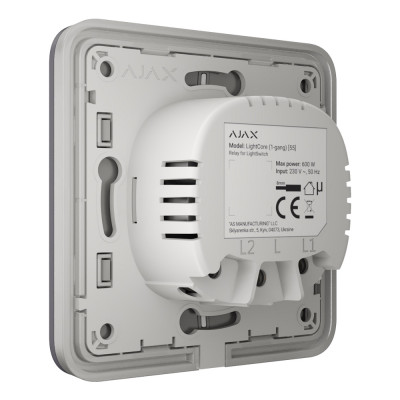 Вимикач Ajax LightSwitch 2-gang Graphite двоклавішний