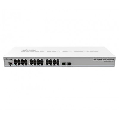 MikroTik CRS326-24G-2S+RM 24-портовий керований L2 комутатор MikroTik CRS326-24G-2S+RM 24-портовий керований L2 комутатор