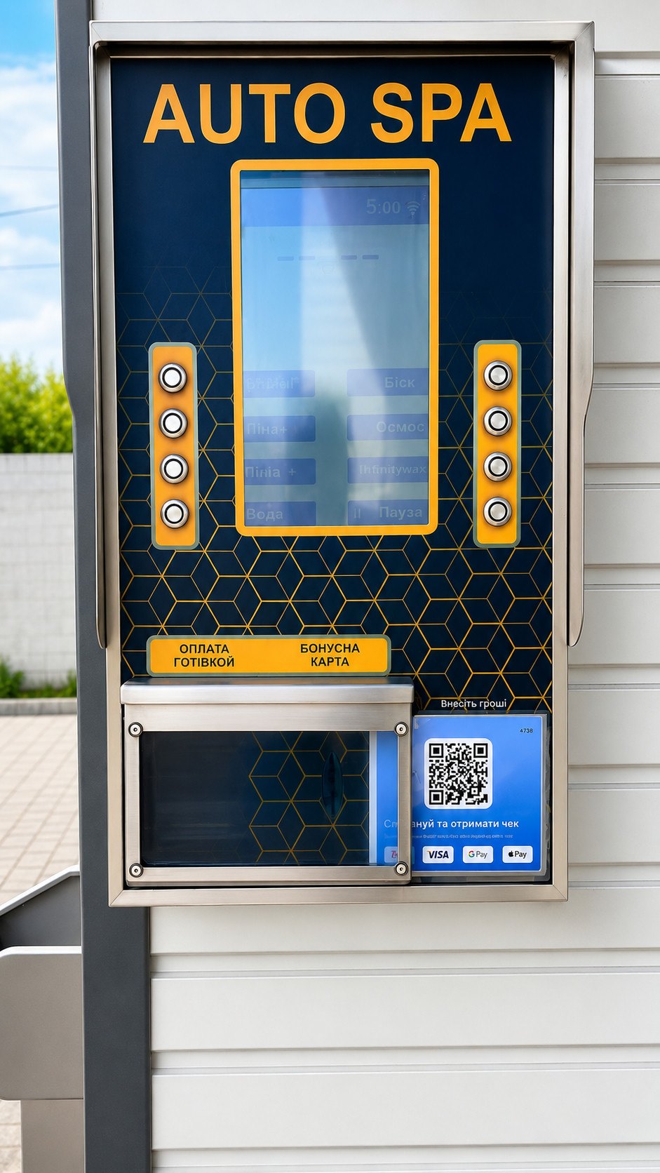 Мийка самообслуговування AUTO SPA з QR-оплатою та фіскалізацією
