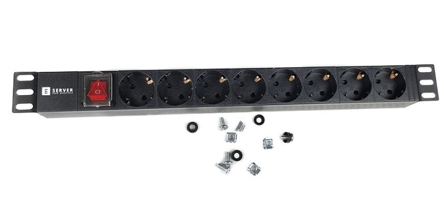 N-SWITCH RACK 19″ — GSM-розетка в серверну стійку 1U, 2 канали × 2 розетки Schuko, 16 А, датчик температури (Wi-Fi, GSM) — фото 2