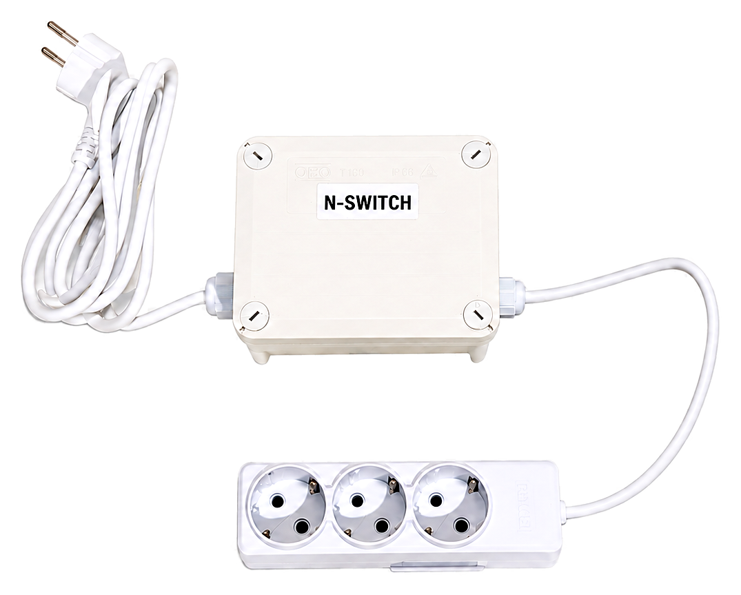 N-SWITCH — GSM-розетка / двоканальне реле керування навантаженням 220 В, 16 А (Wi-Fi, GSM)