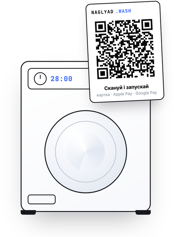 Пральна машина з QR-оплатою