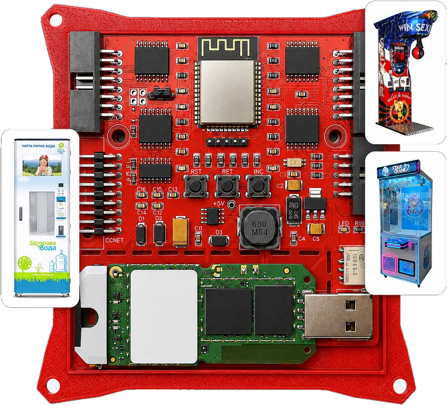QRPOS — фіскалізатор і QR-оплата для автоматів (атракціони, силоміри, водомати)
